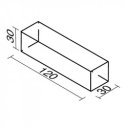Lakkozott műbőr szivacs Amaya téglalap 30x30x120 cm