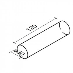 Lakkozott műbőr szivacs Amaya henger 120 cm