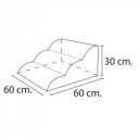 Lakkozott műbőr szivacs Amaya téglalap 5x60x60 cm