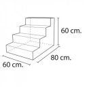 Lakkozott műbőr szivacs Amaya 4 fokos lépcső