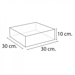 Lakkozott műbőr szivacs Amaya téglalap 10x30x30 cm