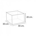 Lakkozott műbőr szivacs Amaya téglalap 20x30x30 cm