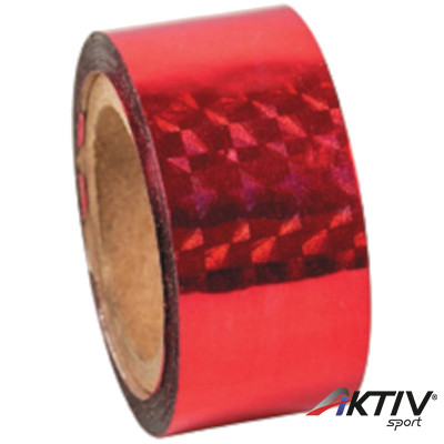 Dekorációs szalag tornakarikára Amaya csillám piros 14 m