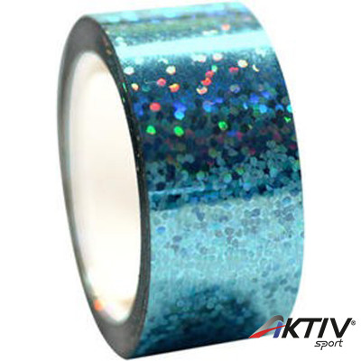 Dekorációs szalag tornakarikára Amaya csillám türkiz 14 m