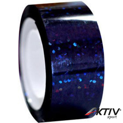 Dekorációs szalag tornakarikára csillám fekete 11 m