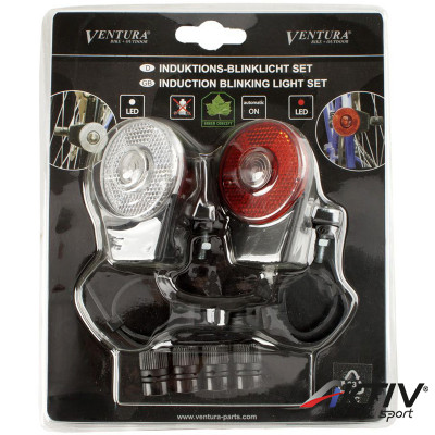 Kerékpár lámpaszett indukciós 1-1 led