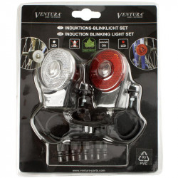 Kerékpár lámpaszett indukciós 1-1 led Sportszer