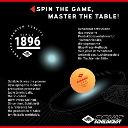 Donic Exclusive ping-pong labda  3 csillagos narancs
