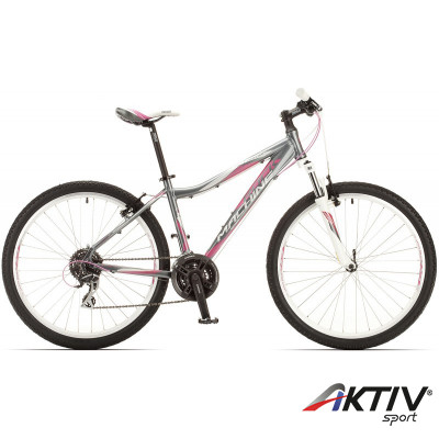 Rock Machine 13 Catherine 50 női 26-os MTB kerékpár ezüst-rózsaszín 14
