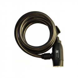 Rock Machine Spiral 150x10 huzalos zár [fekete] Sportszer Rock Machine