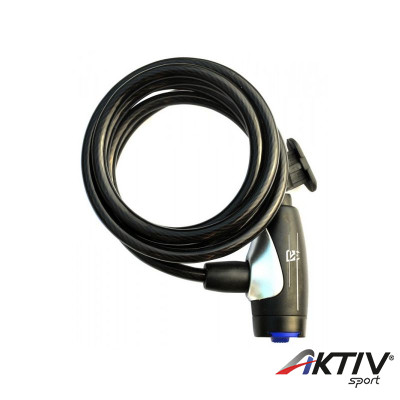 Rock Machine Spiral 180x0,8 huzalos zár [fekete]