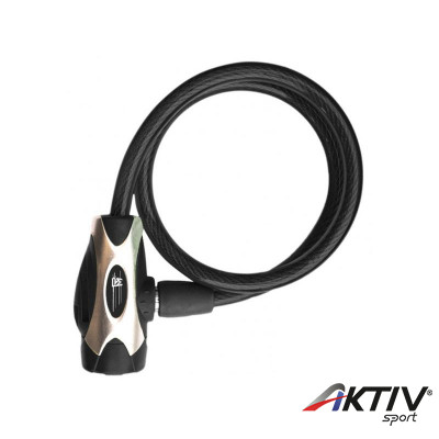 Rock Machine Spiral 65x10 huzalos zár [fekete]