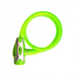 Rock Machine Spiral 65x10 huzalos zár [zöld] Sportszer Rock Machine