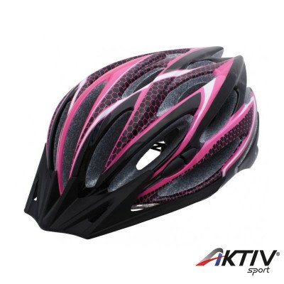 Rock Machine Team normál sisak [54-60 cm magenta-fekete]