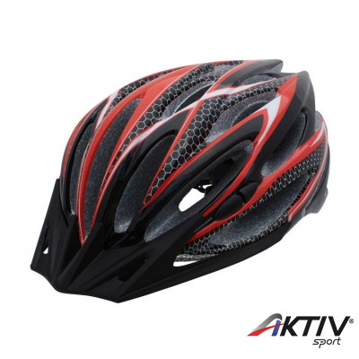 Rock Machine Team normál sisak [54-60 cm piros-fekete]