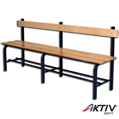 Háttámlás öltözőpad, 2 m, egyoldalas