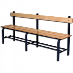 Háttámlás öltözőpad, 2 m, egyoldalas Sportszer Barret