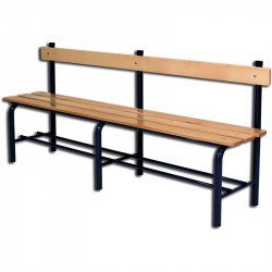 Háttámlás öltözőpad, 2 m, egyoldalas Sportszer Barret