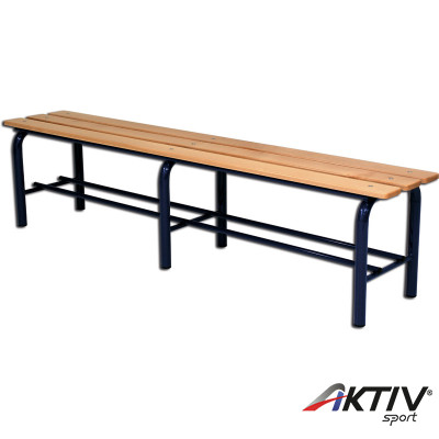 Festett acél öltözőpad, 2 m, egyoldalas