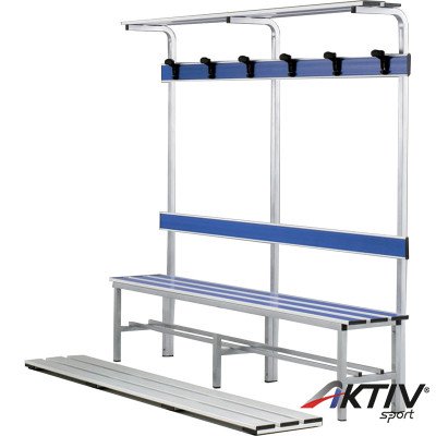 Öltözőpad, alumínium, 2 m