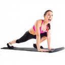 Csúszó tornaszőnyeg Gymstick 180 cm fekete