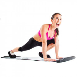 Csúszó tornaszőnyeg Gymstick Pro 230 cm fekete