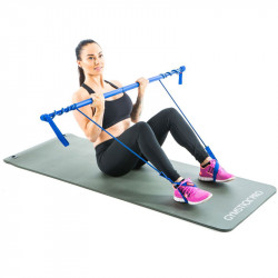 Fitnesz szőnyeg Gymstick szürke 170x60x1,5 cm