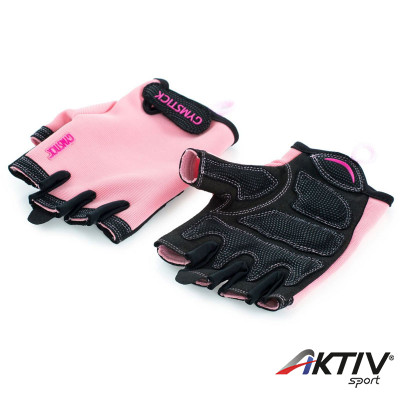 Fitnesz kesztyű Gymstick rózsaszín