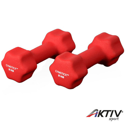 Neoprén súlyzó Gymstick 2x2 kg piros
