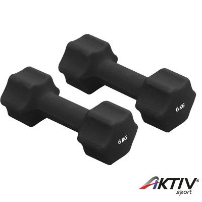 Neoprén súlyzó Gymstick 2x6 kg fekete