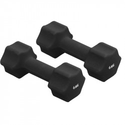 Neoprén súlyzó Gymstick 2x6 kg fekete Fitness Gymstick