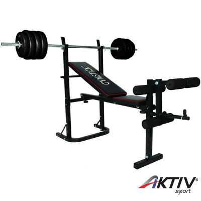 Súlyemelő pad Gymstick 40 kg-os szettel