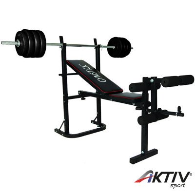 Súlyemelő pad Gymstick 40 kg-os szettel