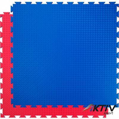 Puzzle szőnyeg Trendy Double Competition Profi 100x100x2 cm kék-piros