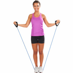 Trendy gumikötél szivacs fogantyúval közepes zöld