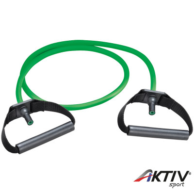 Trendy gumikötél műanyag fogantyúval közepes zöld