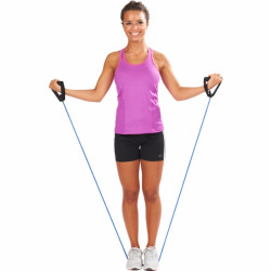 Trendy gumikötél műanyag fogantyúval közepes zöld