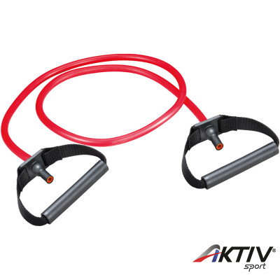 Trendy gumikötél műanyag fogantyúval erős piros