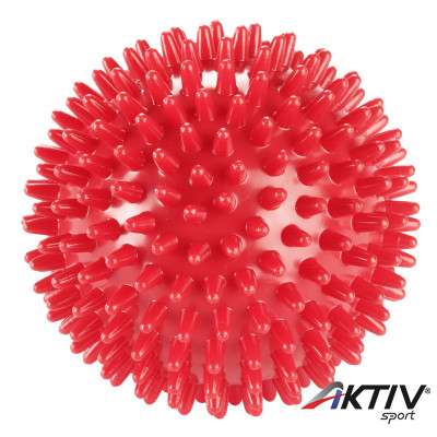 Tüskés masszírozó labda Trendy 9 cm piros