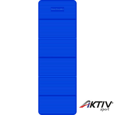 Összehajtható fitnesz szőnyeg 180x60x0,6 cm Trendy ProfiFoldMat kék