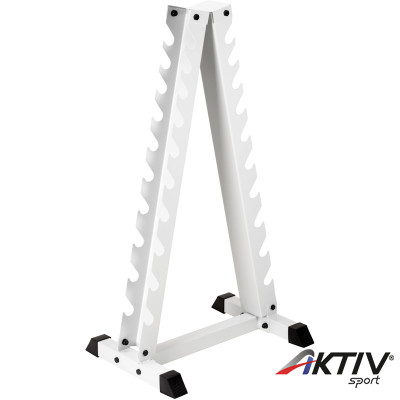 Súlyzótartó állvány Trendy Pyramide fehér