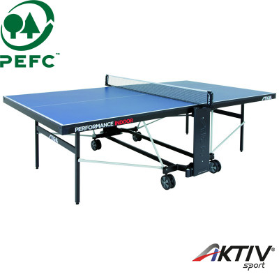 Stiga ping-pong asztal Performance beltéri, kék, hálóval és hálótartóval