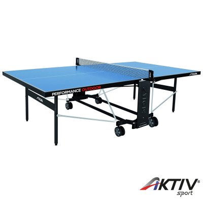 Stiga ping-pong asztal Performance kültéri, kék, hálóval és hálótartóval
