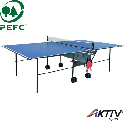Stiga beltéri ping-pong asztal Basic Roller kék