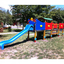 Kéttornyú vár II. Train Játszótéri eszközök