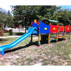 Kéttornyú vár II. Train Játszótéri eszközök