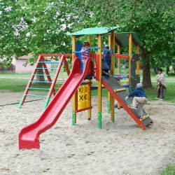 Kéttornyú vár mászókával Fusio Játszótéri eszközök