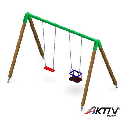 Kétüléses hinta vegyes ülőkékkel