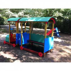 Fedett kocsi paddal Játszótéri eszközök