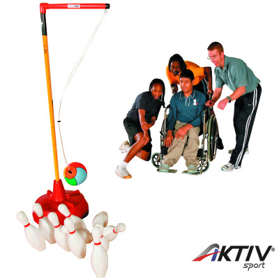 Spordas lengőteke kiegészítő labda, kötél, kar, 10 db bábú